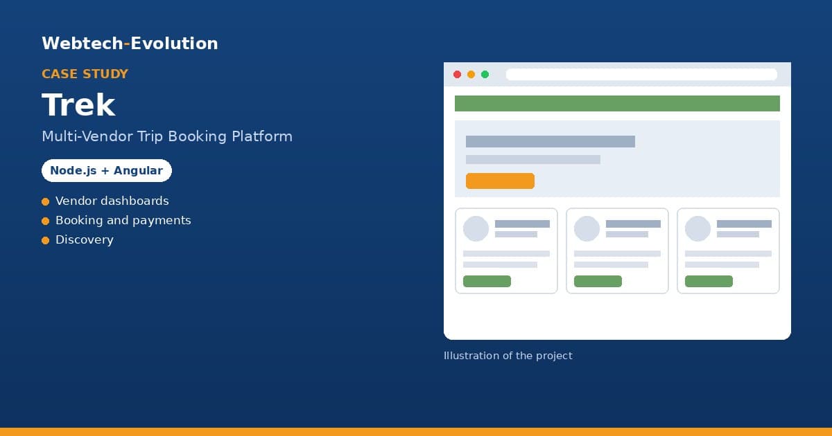 Illustration of the Trek project: Multi-Vendor Trip Booking Platform